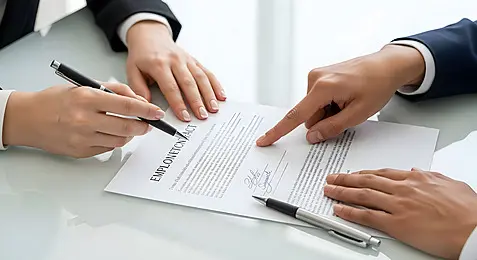 Close up group employees works with business documents business concept 160672